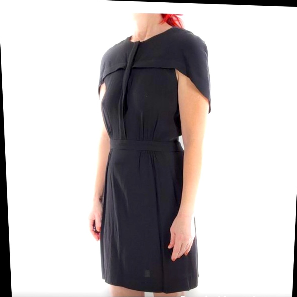 SANDRO Sleeveless Cape Shirt Dress